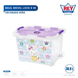 BAUL MOVIL LOCK # 45 DECORADO NIÑA