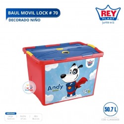 BAUL MOVIL LOCK # 70 DECORADO NIÑO