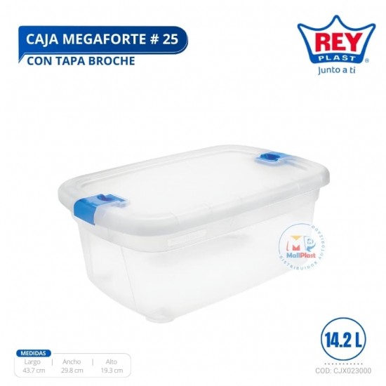 CAJA MEGAFORTE # 25 C/ TAPA BROCHE