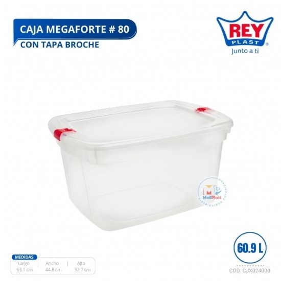 CAJA MEGAFORTE # 80 C/ TAPA BROCHE