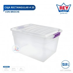 CAJA RECTANGULAR C/ BROCHE # 20