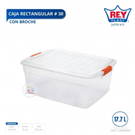 CAJA RECTANGULAR C/ BROCHE # 30