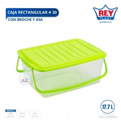 CAJA RECTANGULAR C/ BROCHE Y ASA # 30