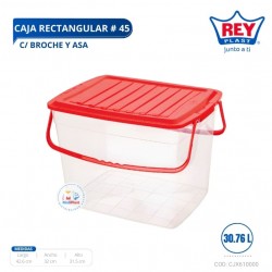 CAJA RECTANGULAR C/ BROCHE Y ASA # 45