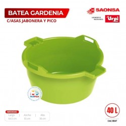 Batea Gardenia 40 L C/Asas Jabonera Y Pico II