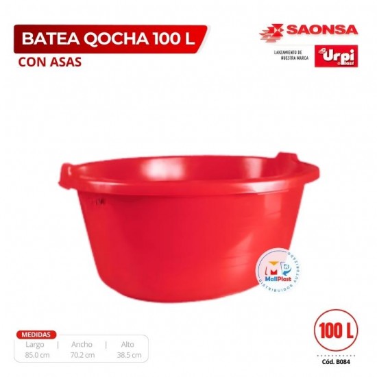 Batea Qocha 100 L C/Asas II