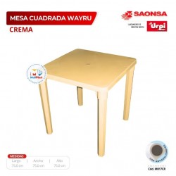 Mesa Cuadrada Wayru Crema