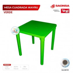 Mesa Cuadrada Wayru Verde