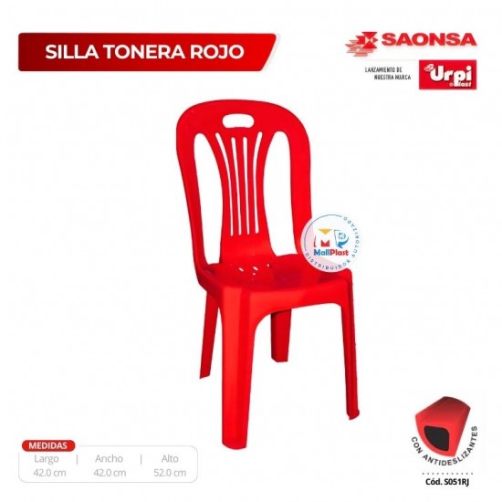 Silla Tonera Rojo