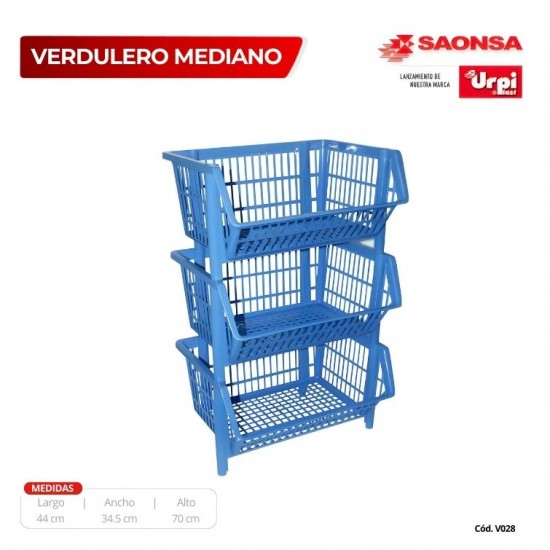 Verdulero Mediano Apilable Jgo X 3